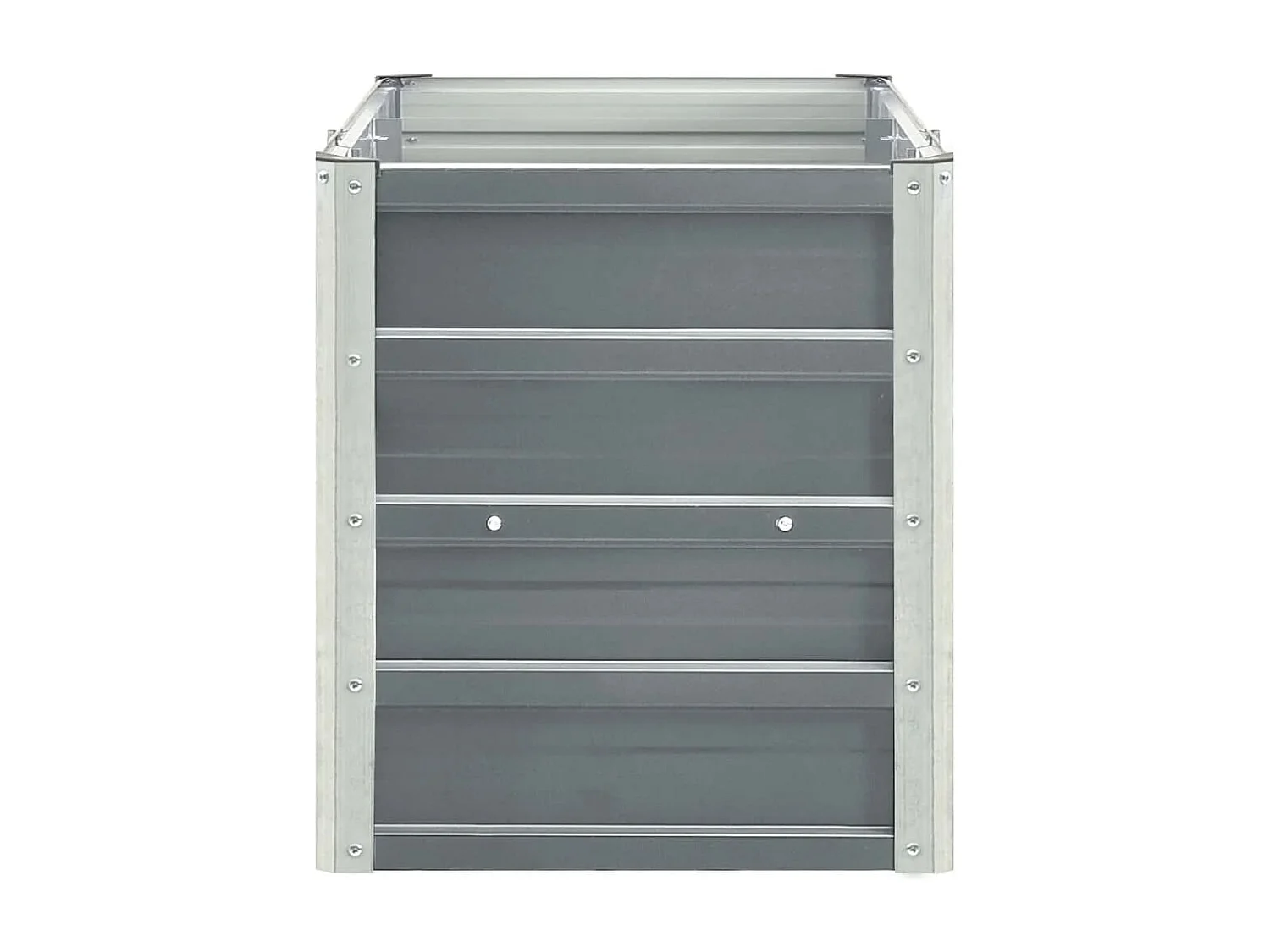 Arriate de jardín de acero galvanizado gris 240x40x45 cm ES816738