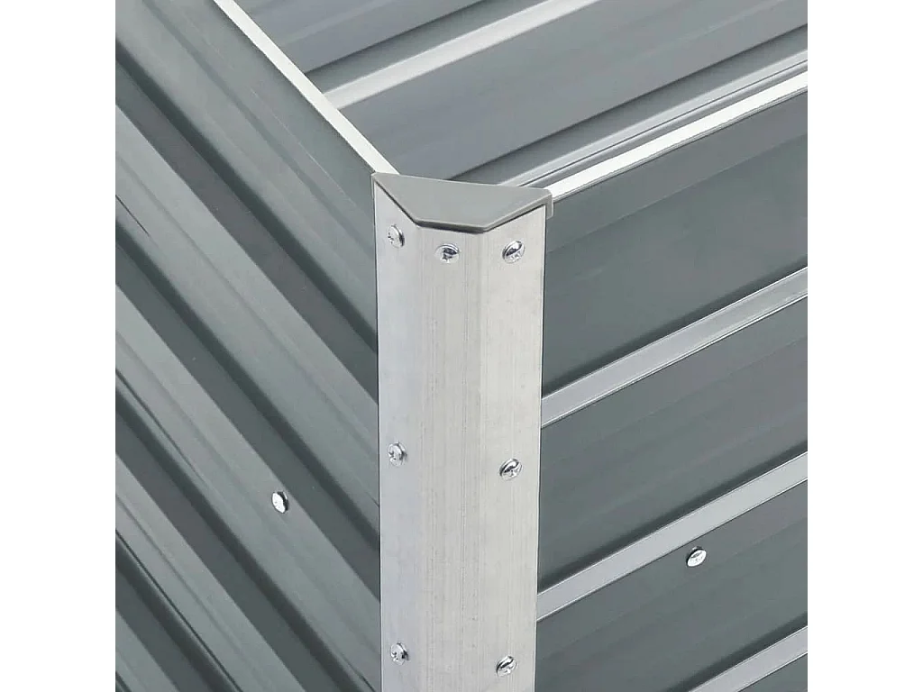 Lit surélevé de jardin Acier galvanisé 240x40x45 cm Gris FR22258