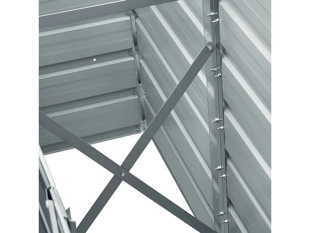 Lit surélevé de jardin Acier galvanisé 240x40x45 cm Gris FR22258