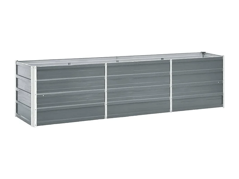 Lit surélevé de jardin Acier galvanisé 240x40x45 cm Gris FR22258