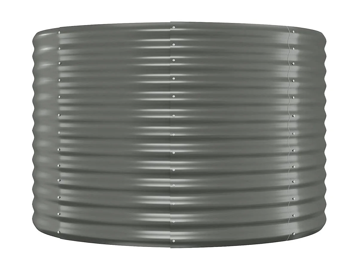 Jardinera arriate acero recubrimiento polvo gris 175x100x68 cm ES977674