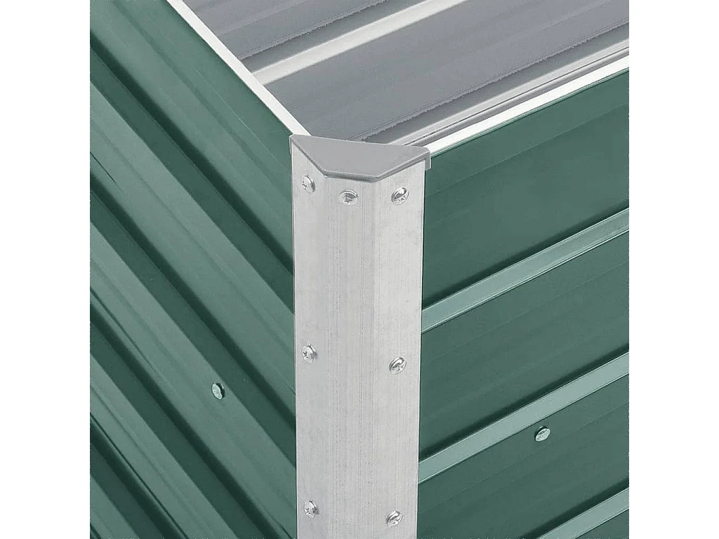 Lit surélevé de jardin Acier galvanisé 240x40x45 cm Vert FR80518