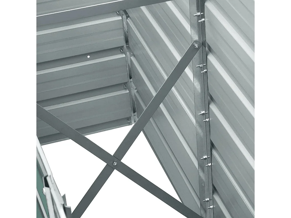 Lit surélevé de jardin Acier galvanisé 240x40x45 cm Vert FR80518