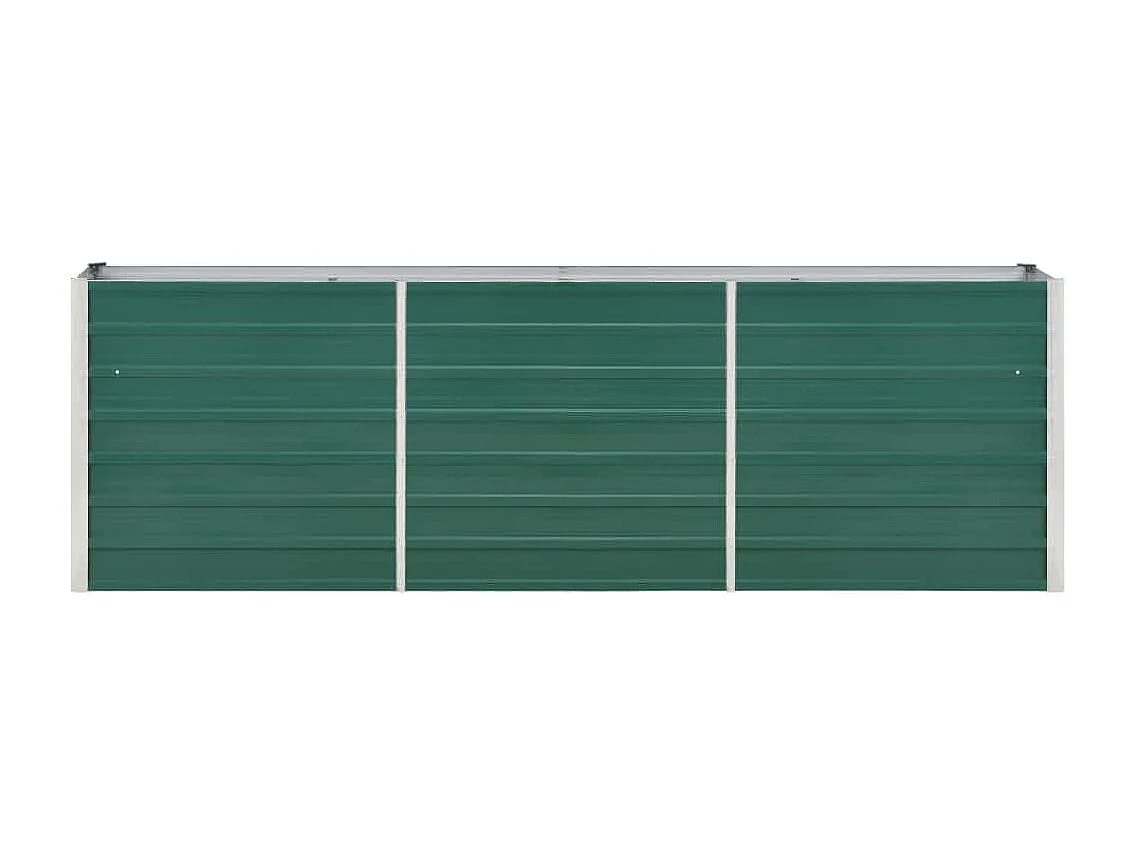 Arriate de jardín de acero galvanizado verde 240x40x77 cm ES289840