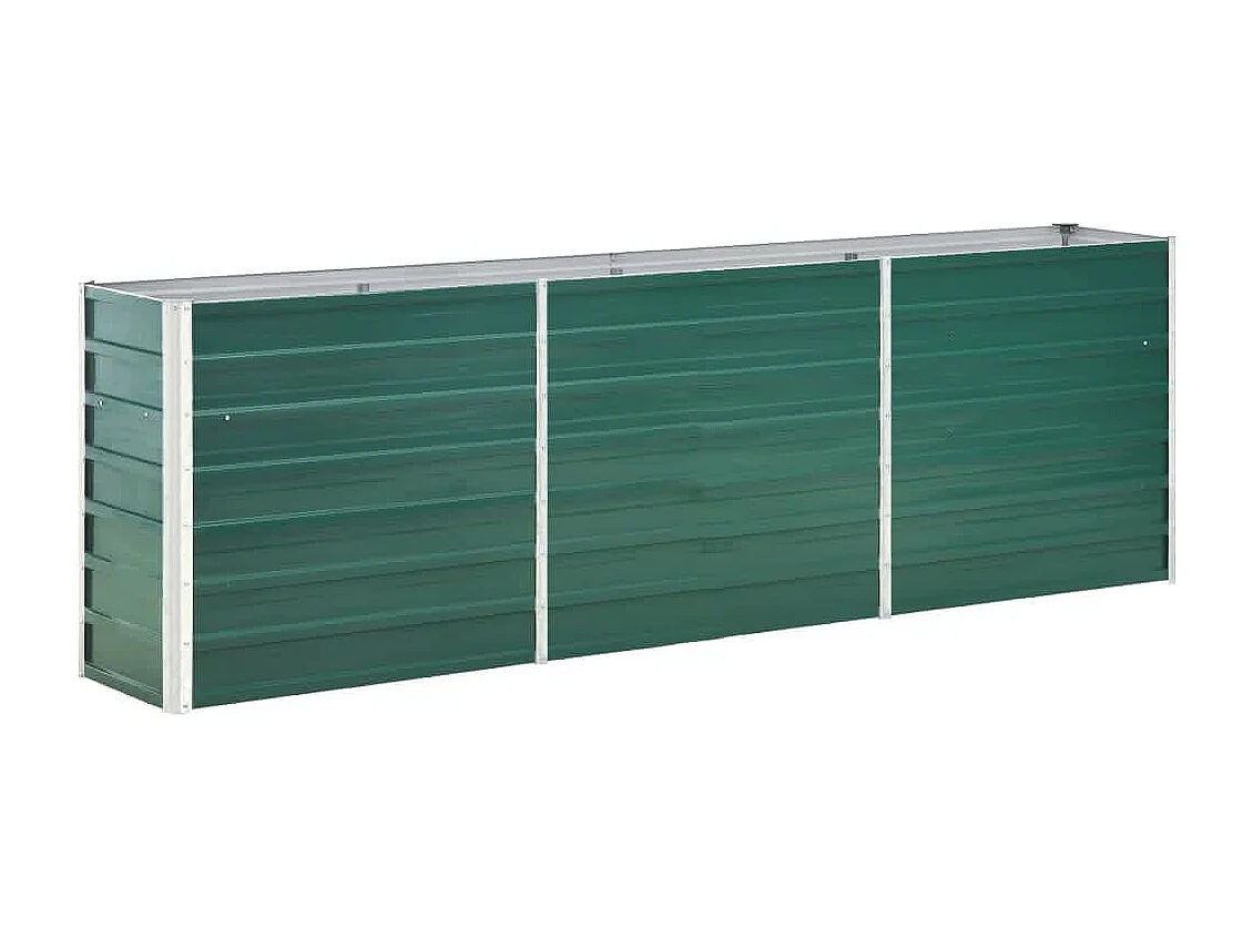Lit surélevé de jardin Acier galvanisé 240x40x77 cm Vert FR10984