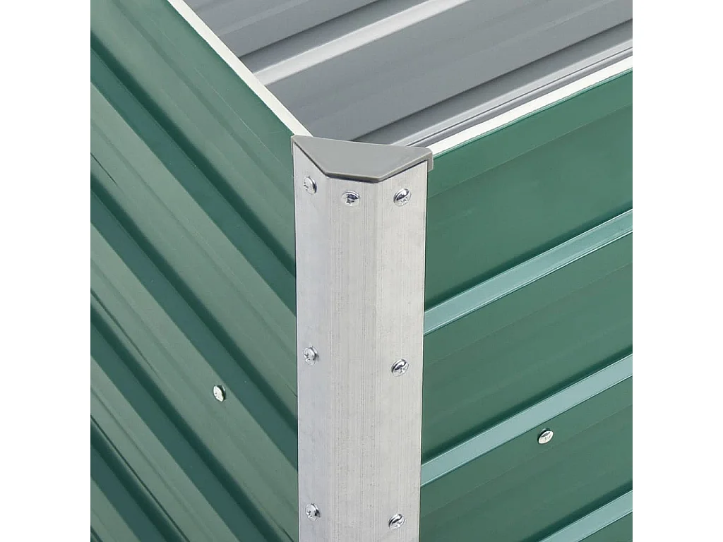 Lit surélevé de jardin Acier galvanisé 240x40x77 cm Vert FR10984