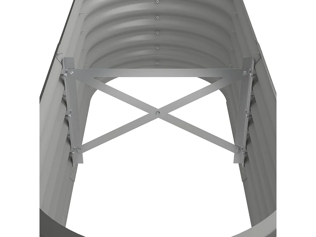 Plantenbak 114x40x36 cm gepoedercoat staal grijs BE639586