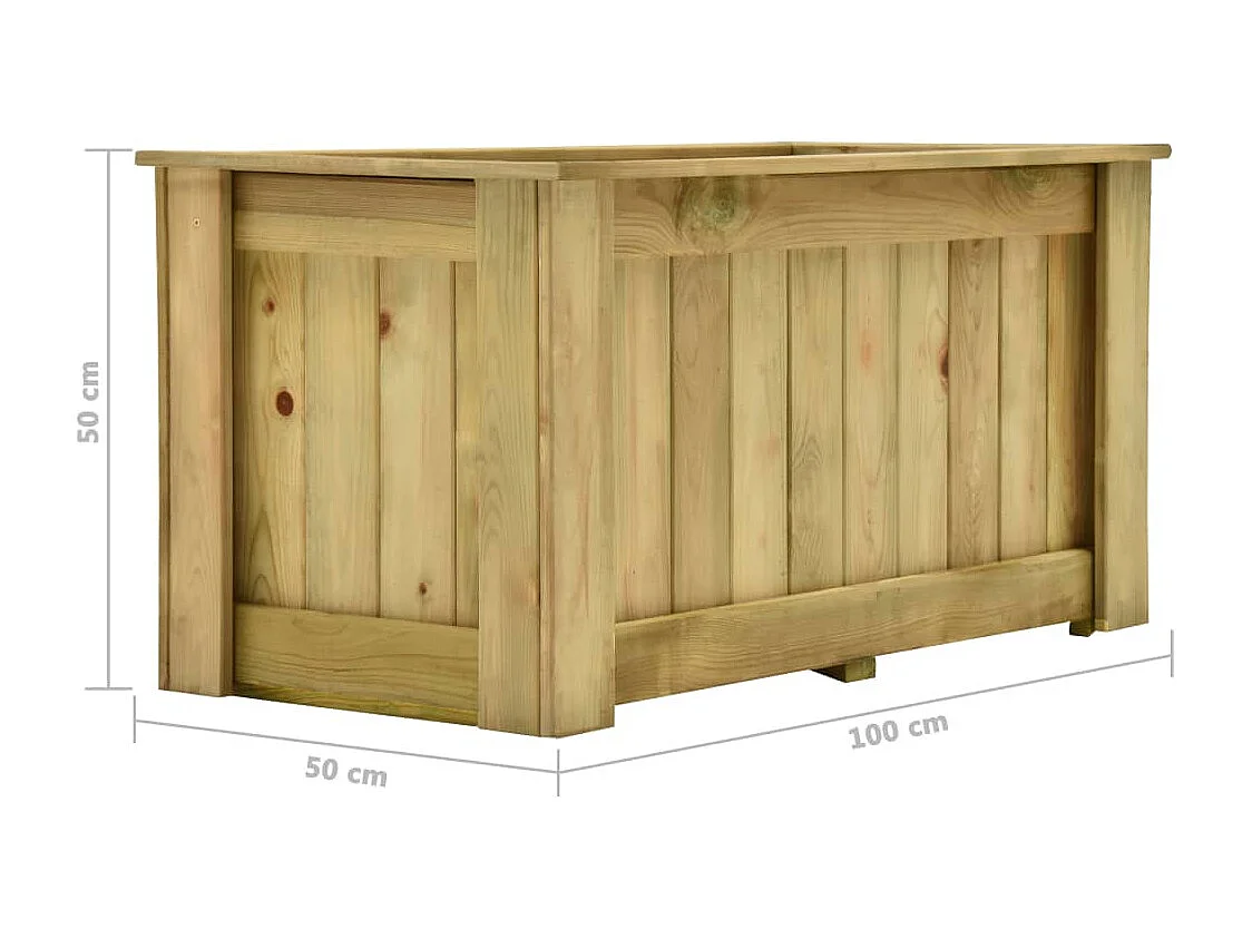 Jardinière surélevée 100x50x50 cm Bois de pin imprégné FR47507