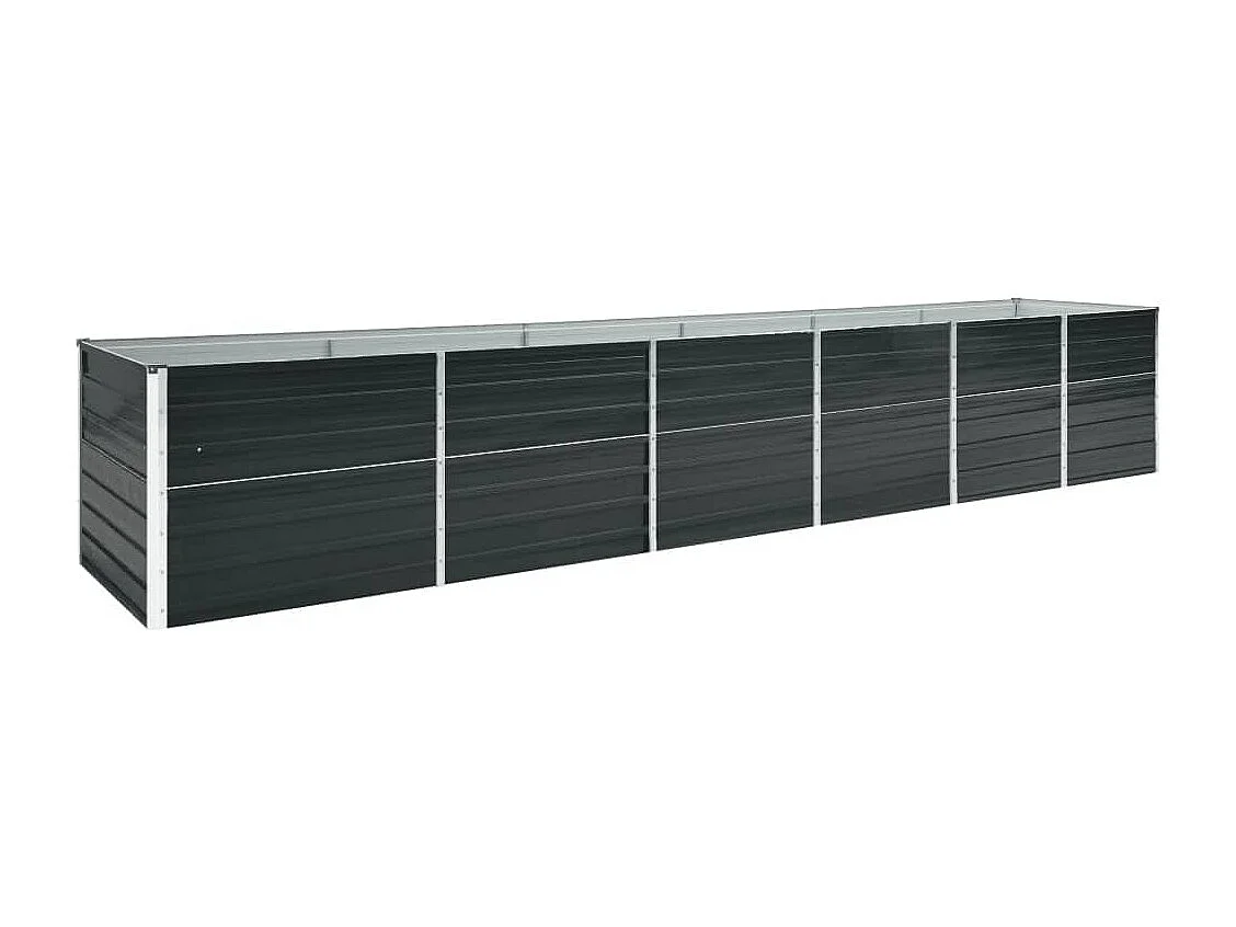 Lit surélevé de jardin Acier galvanisé 480x80x77 cm Anthracite FR37085