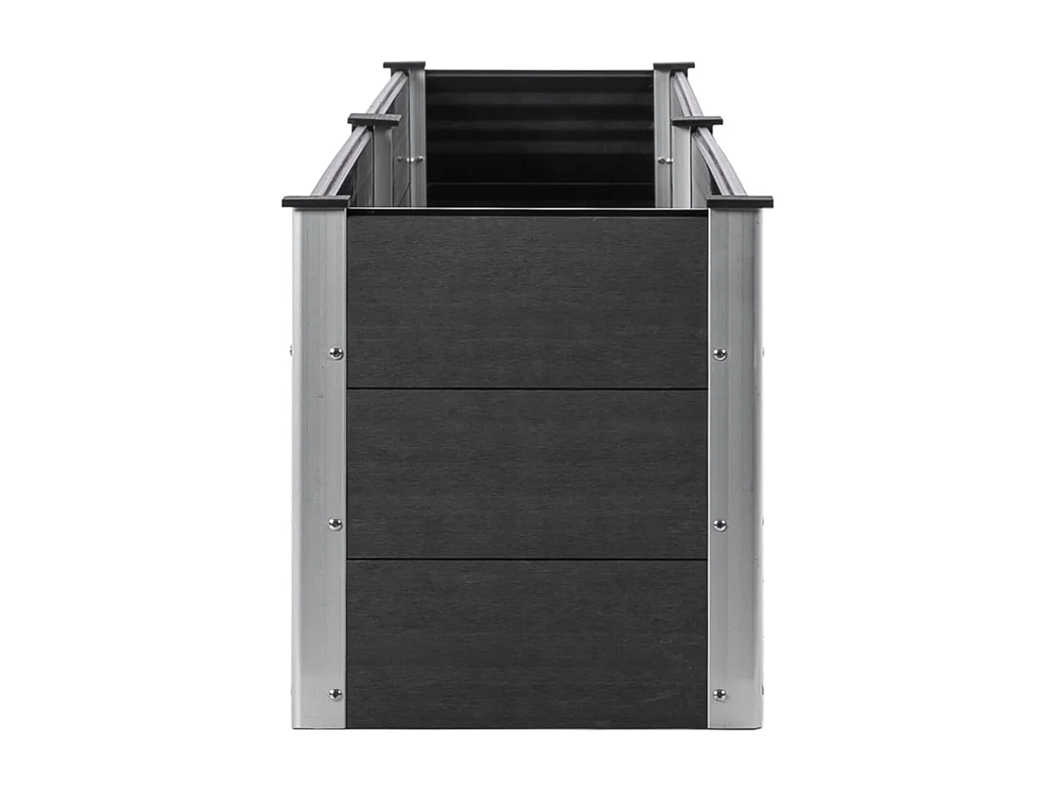 Arriate elevado de jardín WPC gris 200x50x54 cm ES774222