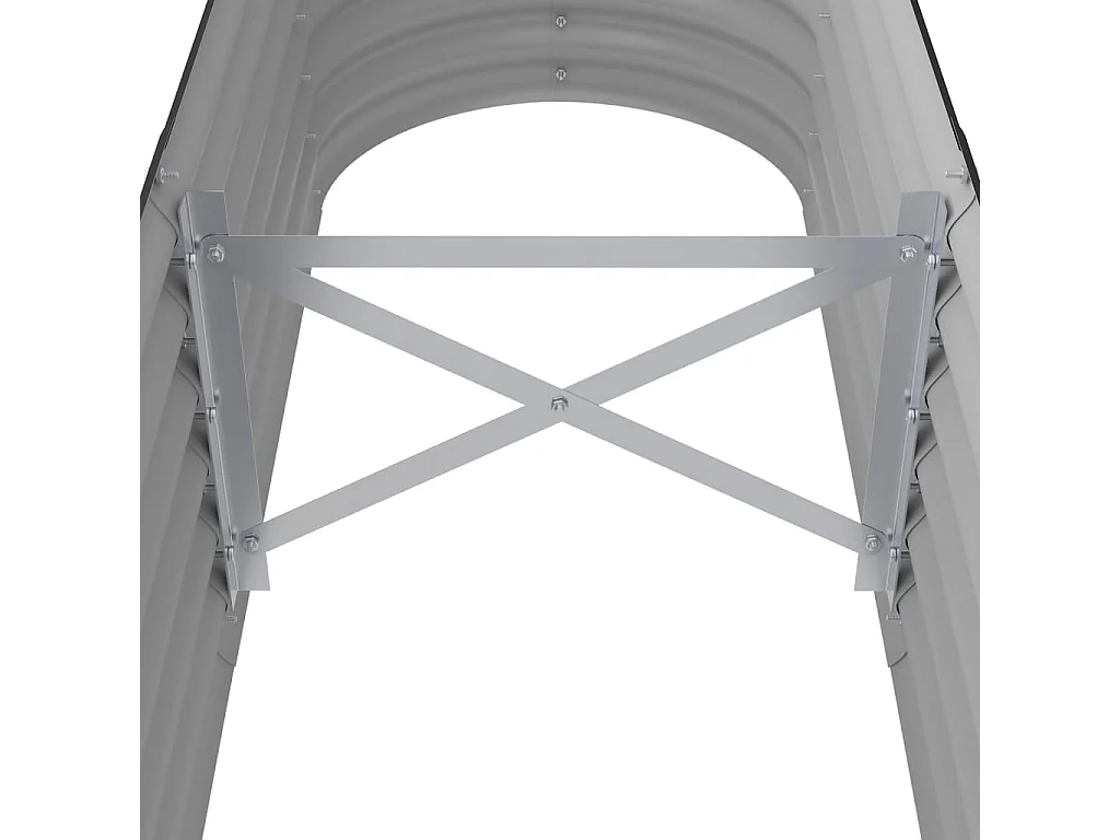 Plantenbak 152x40x36 cm gepoedercoat staal antracietkleurig BE467079