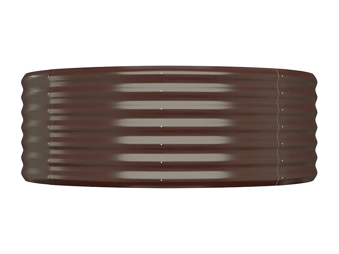 Lit surélevé de jardin Acier enduit de poudre marron FR97736