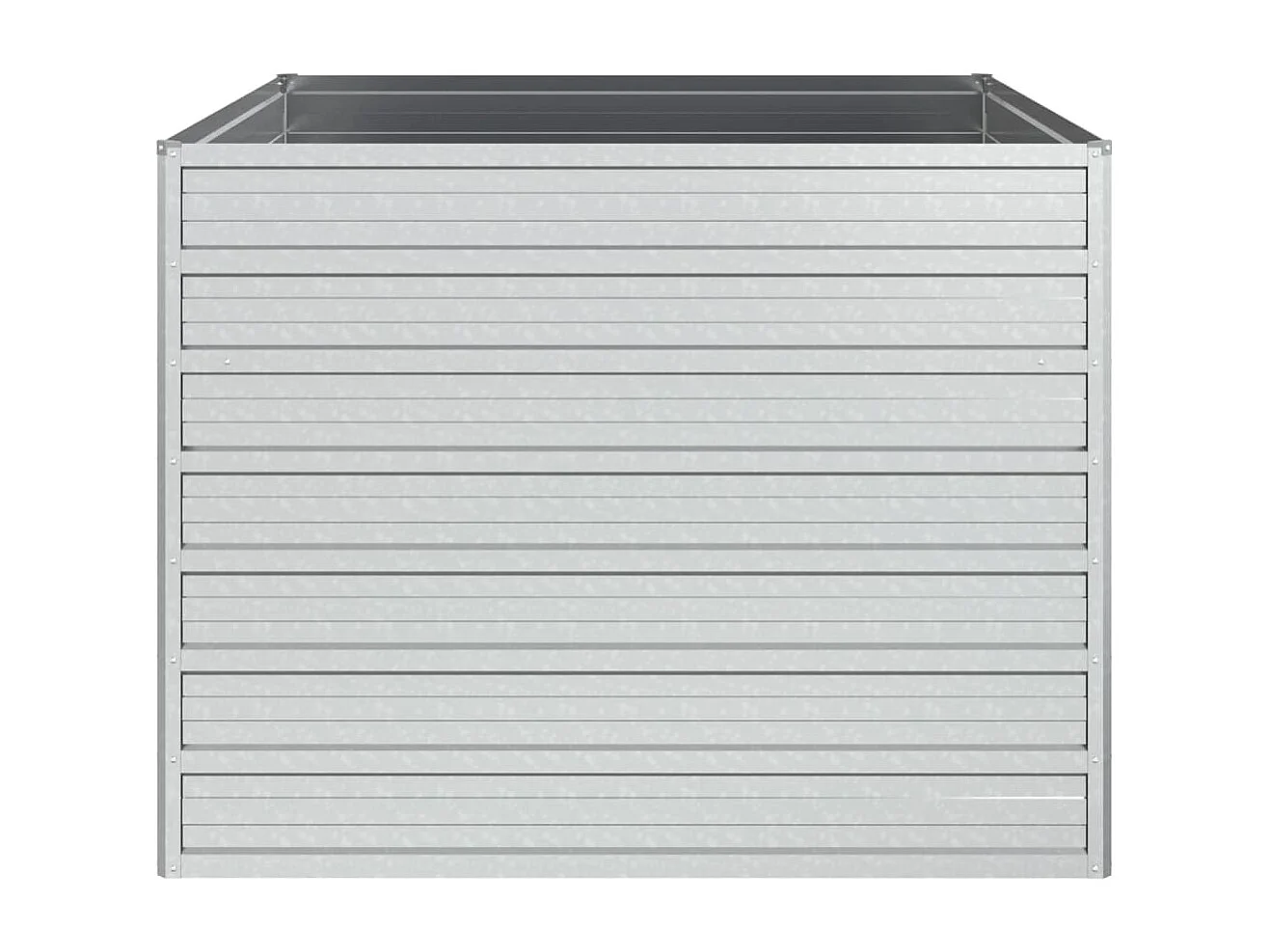 Arriate de acero galvanizado plateado 100x100x77 cm ES237297