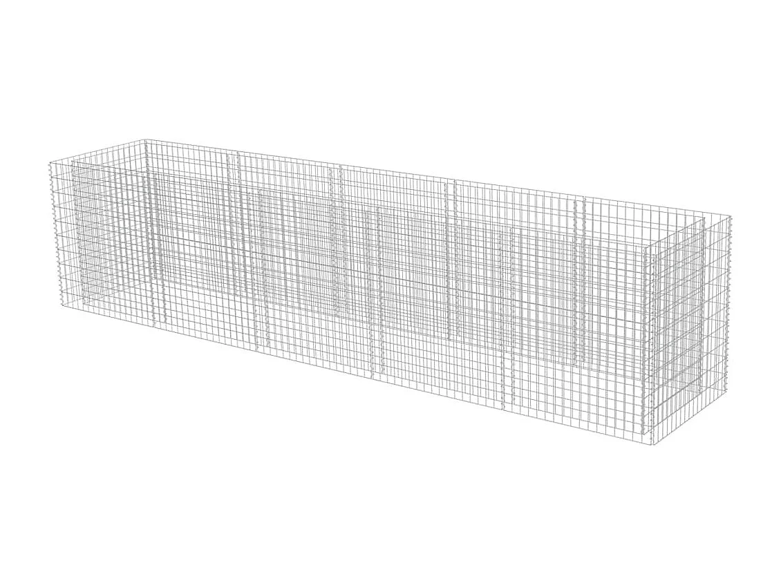 Lit surélevé à gabion Acier galvanisé 450x90x100 cm FR61521