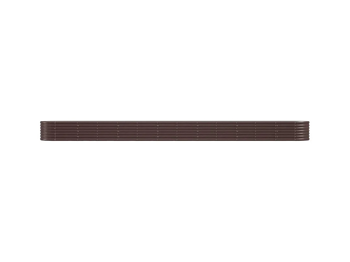Plantenbak 512x80x36 cm gepoedercoat staal bruin BE381658