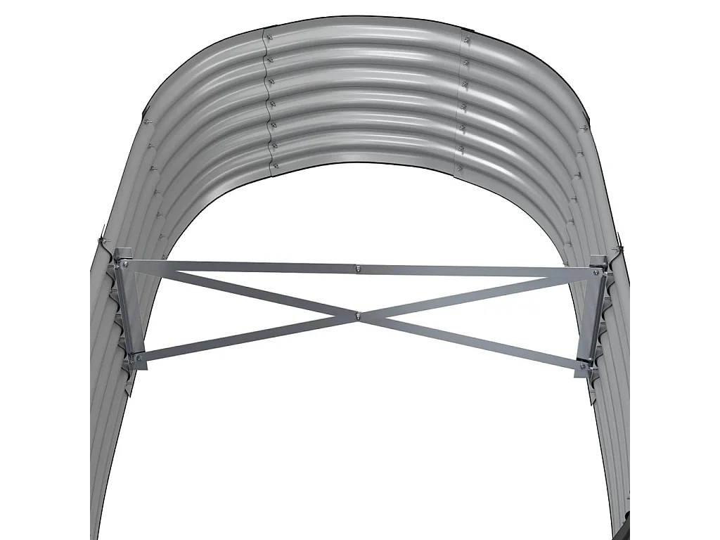 Jardinera arriate acero recubierto polvo antracita 152x80x36 cm ES497751