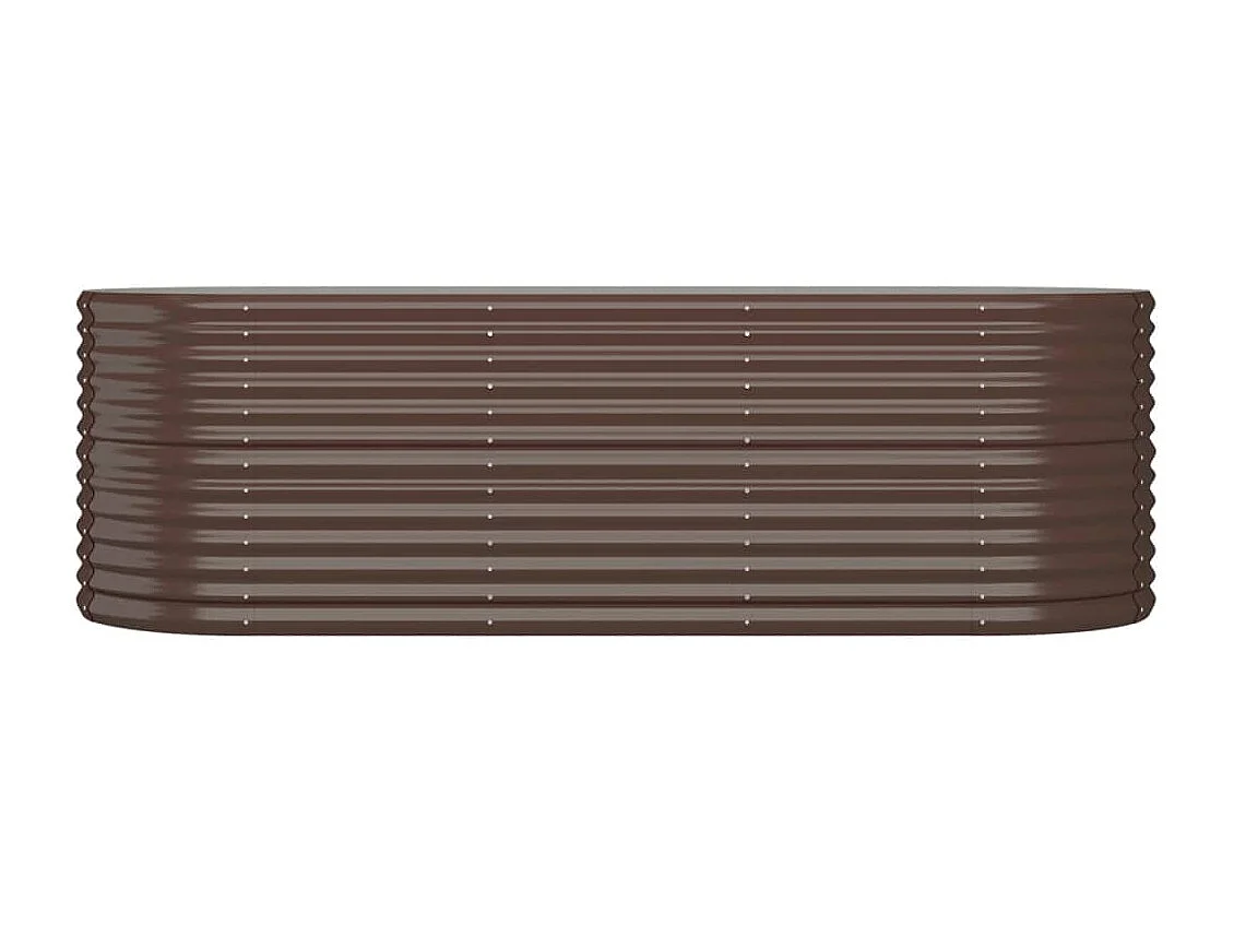 Lit surélevé de jardin Acier enduit de poudre marron FR36882