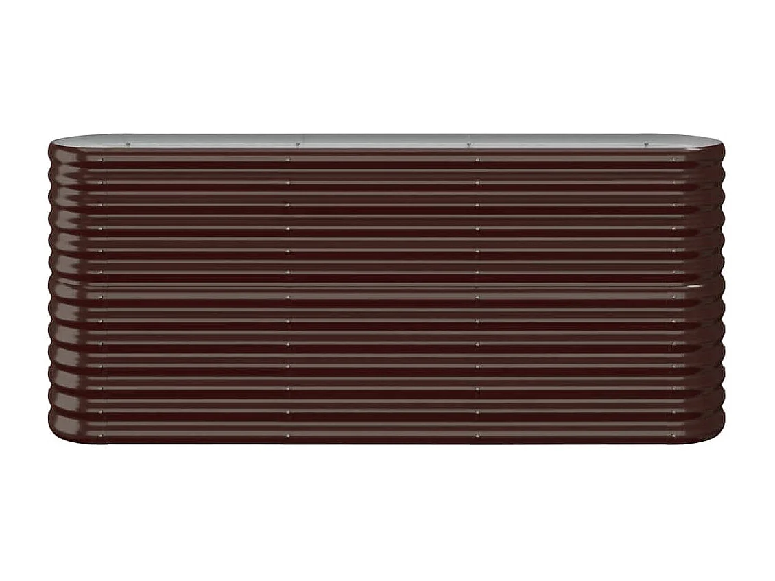 Lit surélevé de jardin Acier enduit de poudre marron FR36093