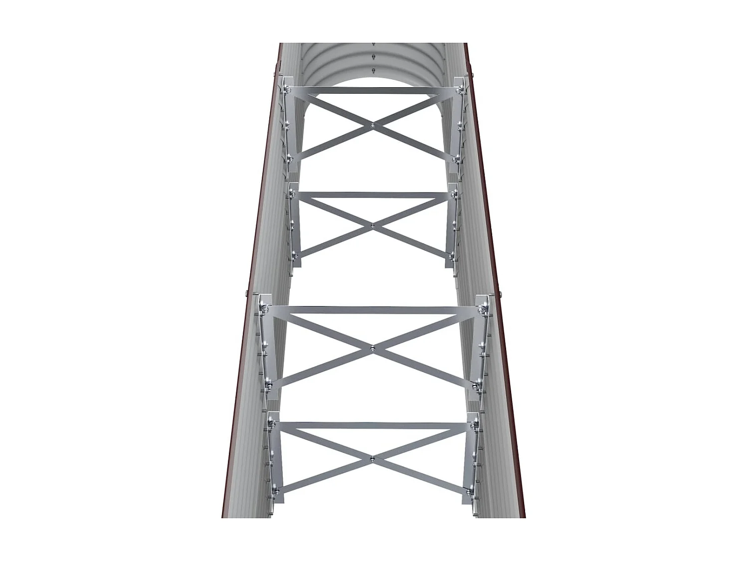 Lit surélevé de jardin Acier enduit de poudre marron FR36093