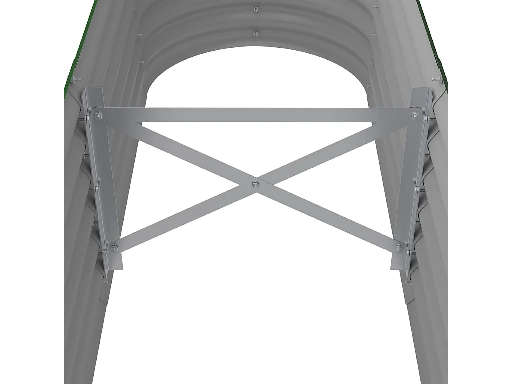 Jardinera de acero con recubrimiento en polvo verde 152x40x36cm ES543135