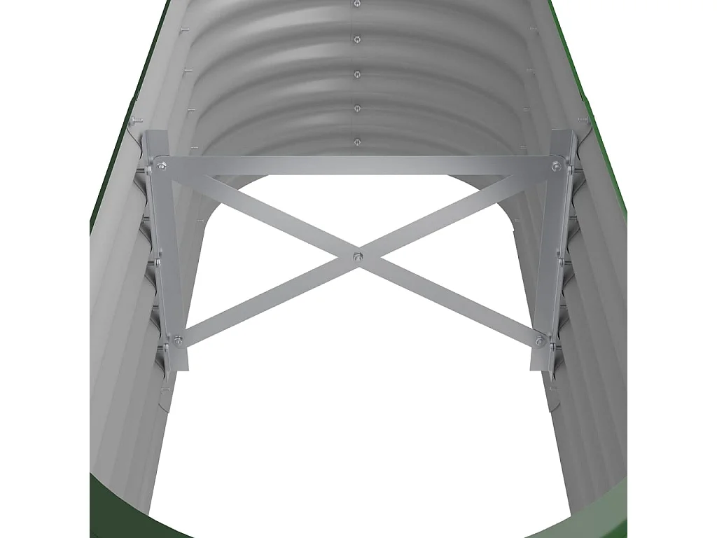 Lit surélevé de jardin Acier enduit de poudre 114x40x36 cm Vert FR34300