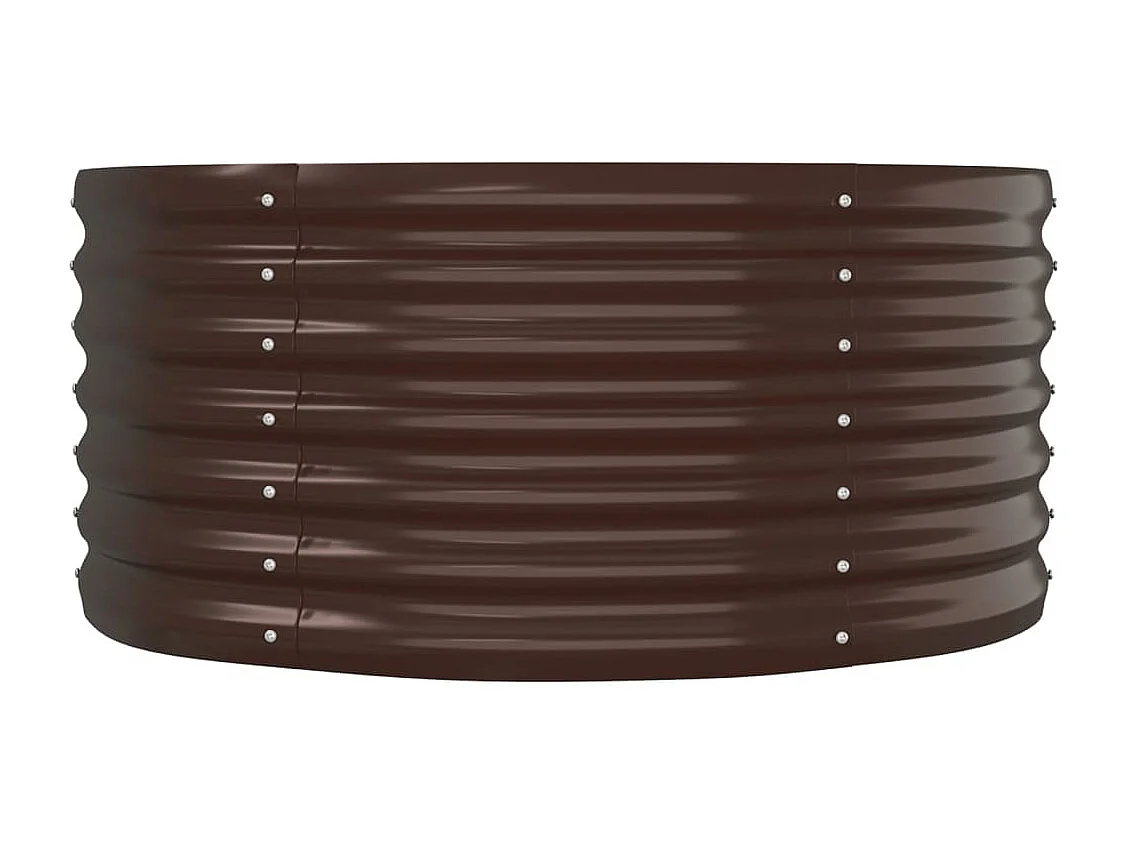 Lit surélevé de jardin Acier enduit de poudre marron FR62348