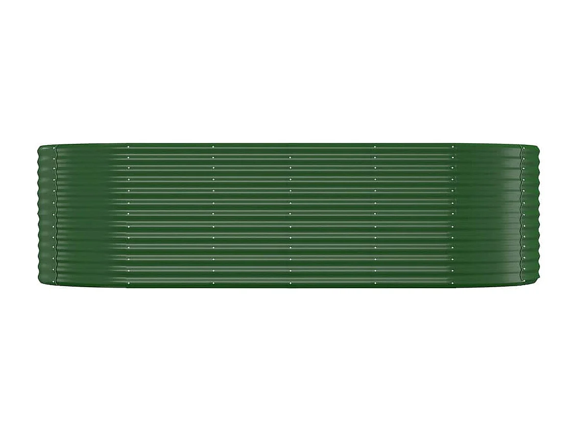 Jardinera arriate acero recubrimiento polvo verde 249x100x68 cm ES963343