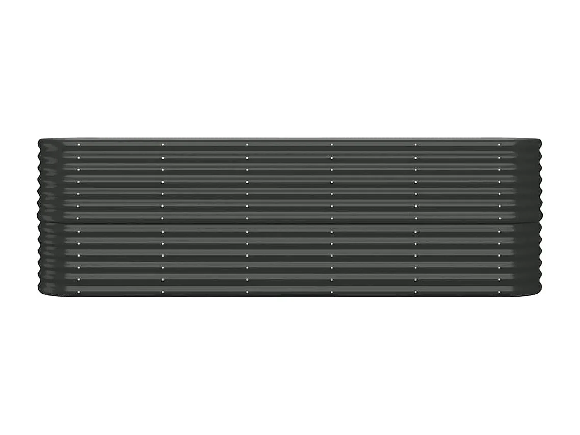 Plantenbak 224x40x68 cm gepoedercoat staal antracietkleurig BE303100