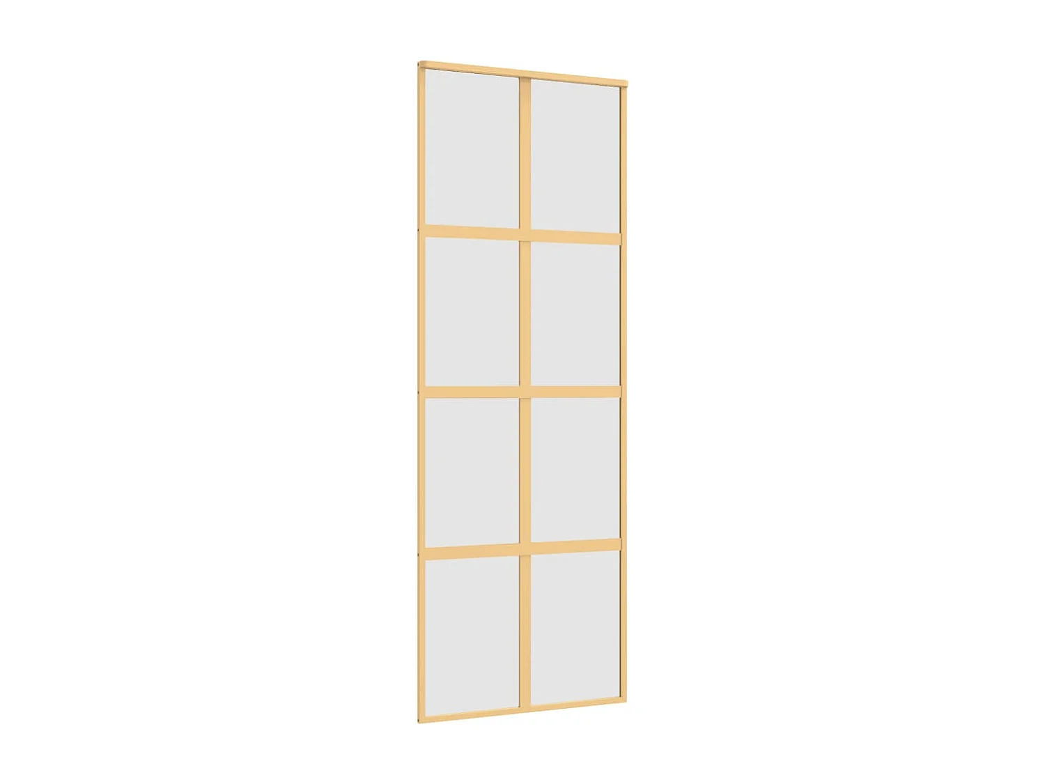 Porte coulissante doré 76x205 cm verre ESG dépoli et aluminium FR562622