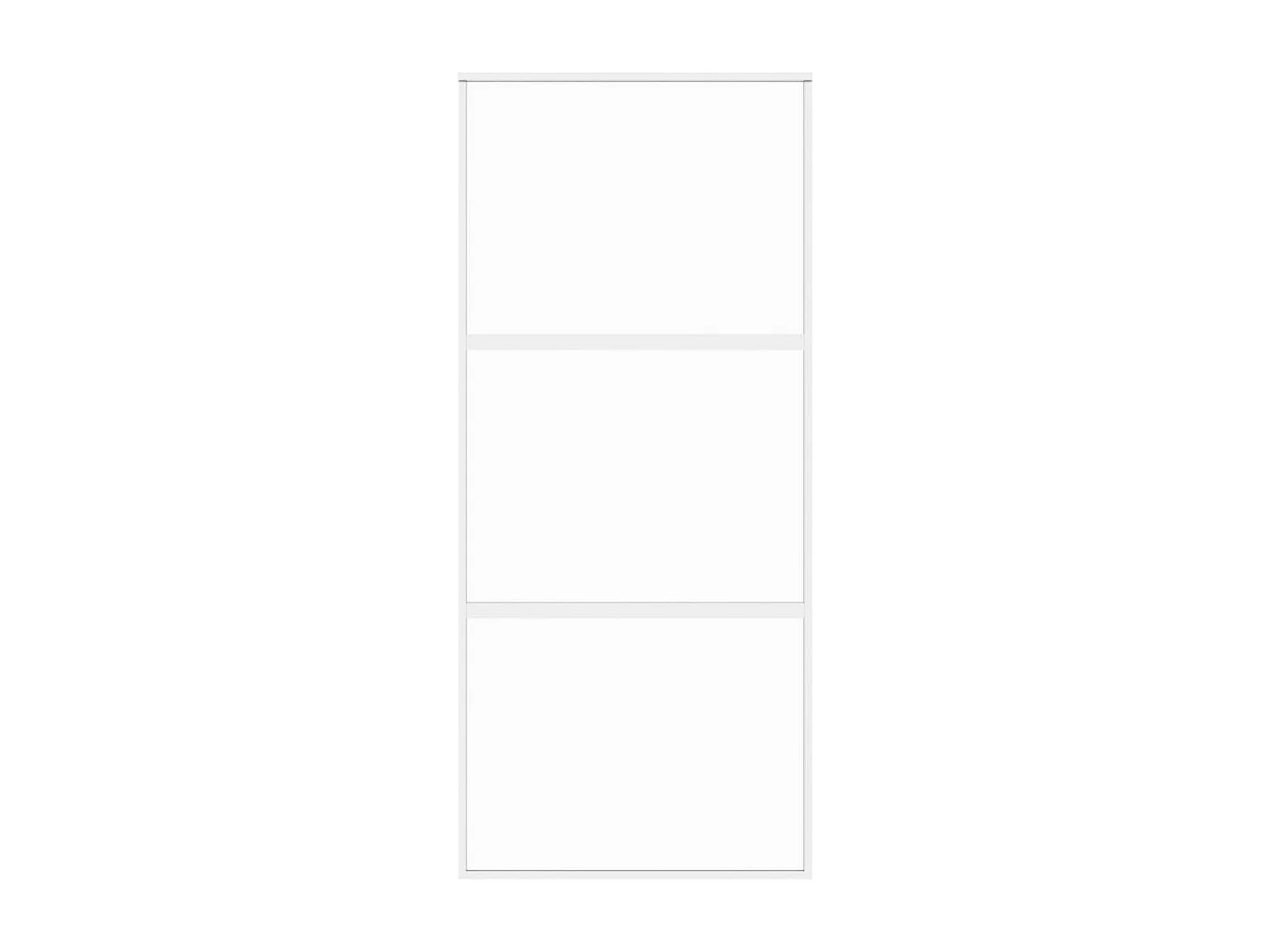 Porte coulissante blanc 90x205 cm verre trempé aluminium FR739120