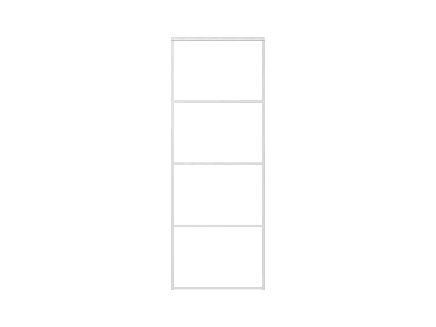 Porte coulissante Verre ESG dépoli et aluminium 76x205 cm Blanc FR175472