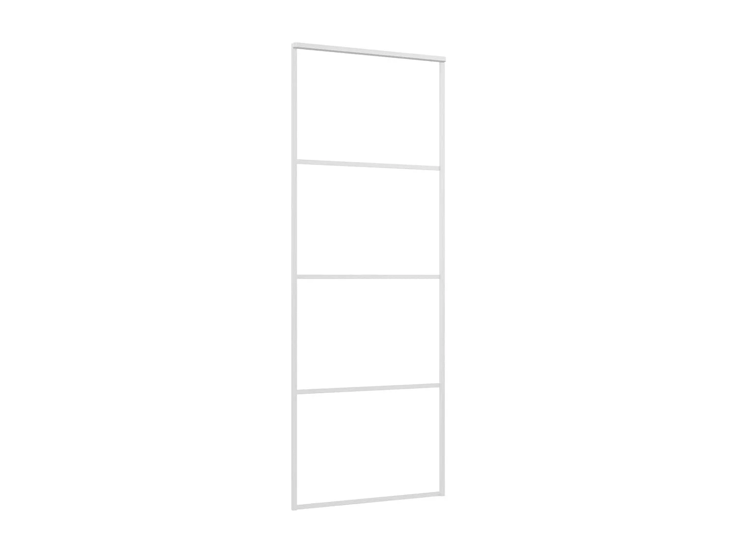 Schuifdeur 76x205 cm mat ESG-glas en aluminium wit BE832067