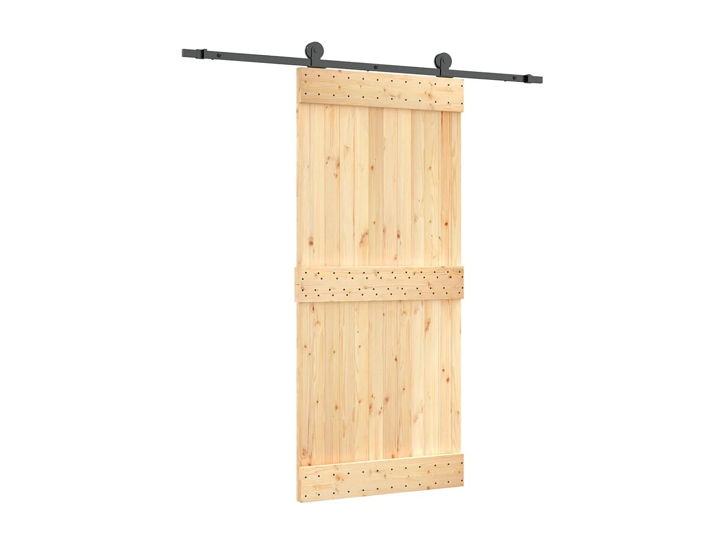 Schuifdeur met beslag 90x210 cm massief grenenhout BE479936