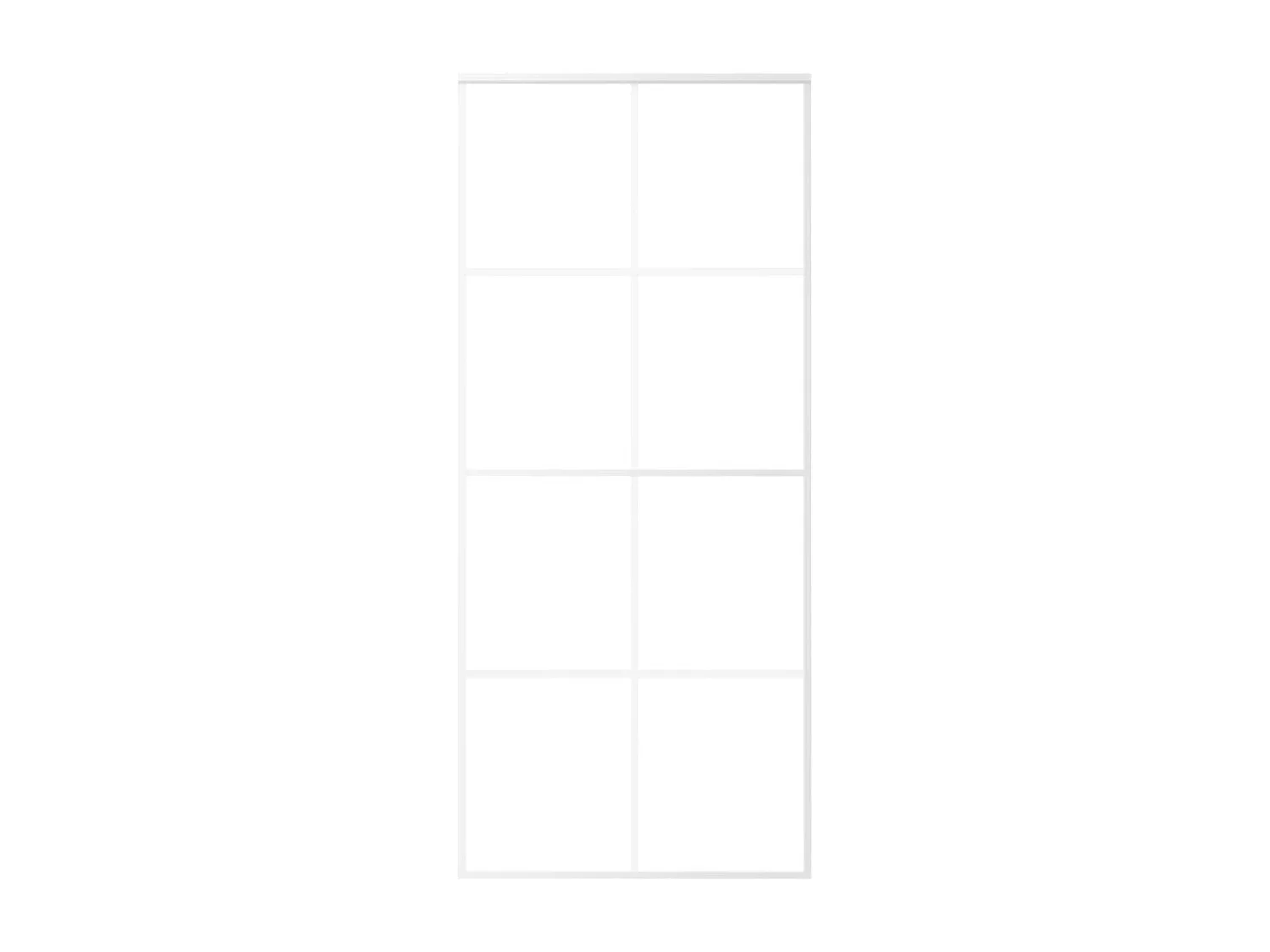 Porte coulissante Verre ESG dépoli et aluminium 90x205 cm Blanc FR266279