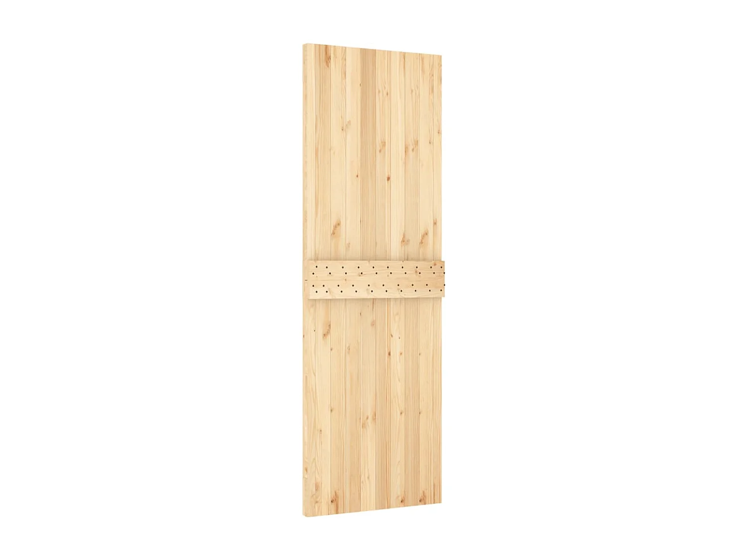 Puerta corredera con herrajes madera maciza de pino 70x210 cm ES236140