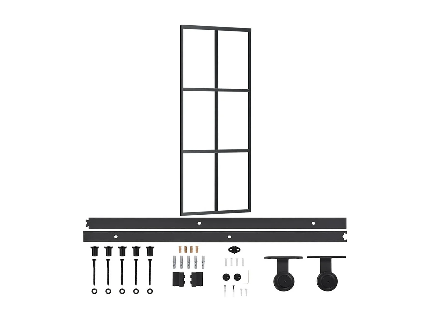 Porte coulissante et quincaillerie Verre ESG/Aluminium 76x205cm FR170978