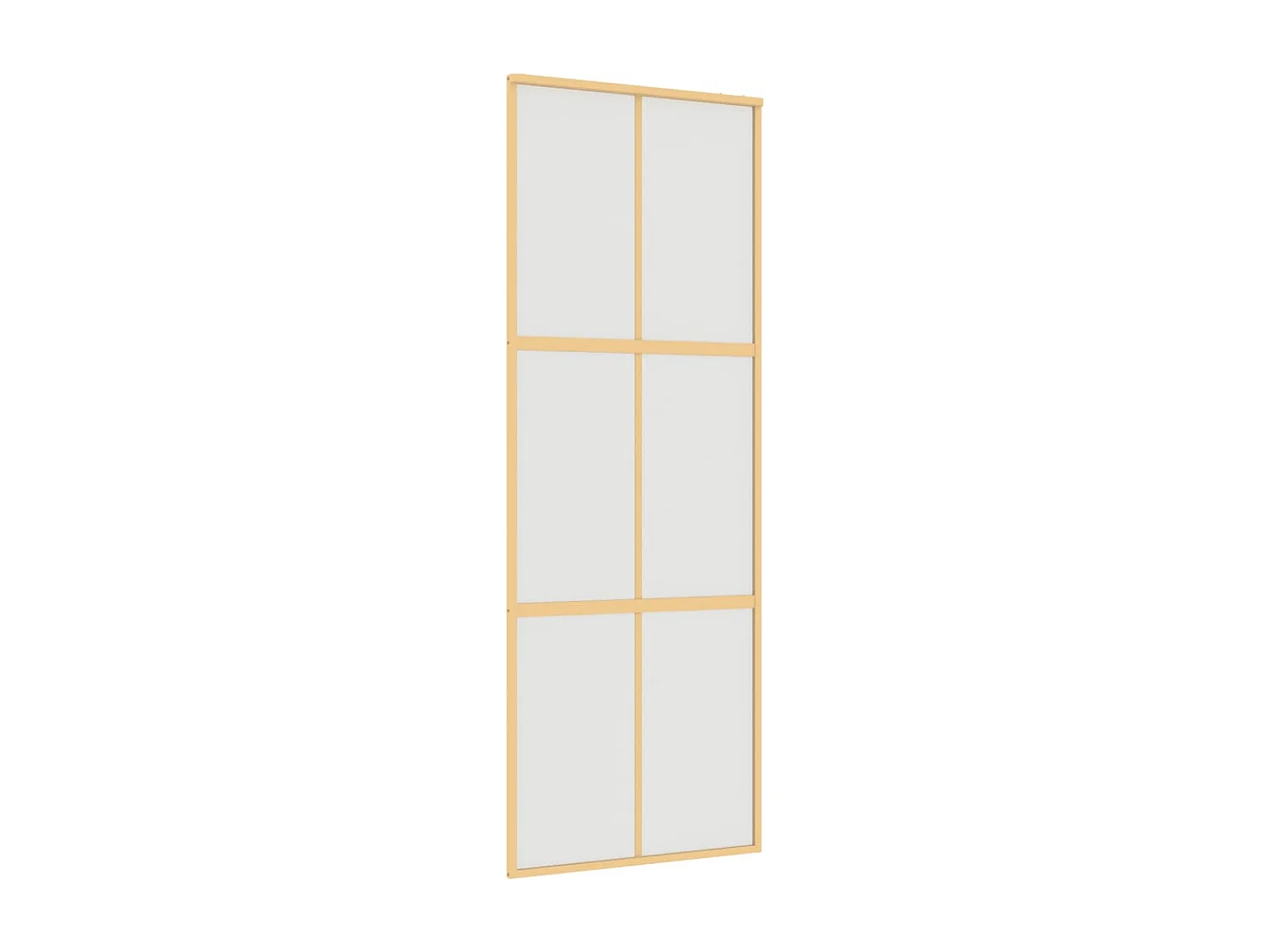 Schuifdeur 76x205 cm mat ESG-glas en aluminium goudkleurig BE664021