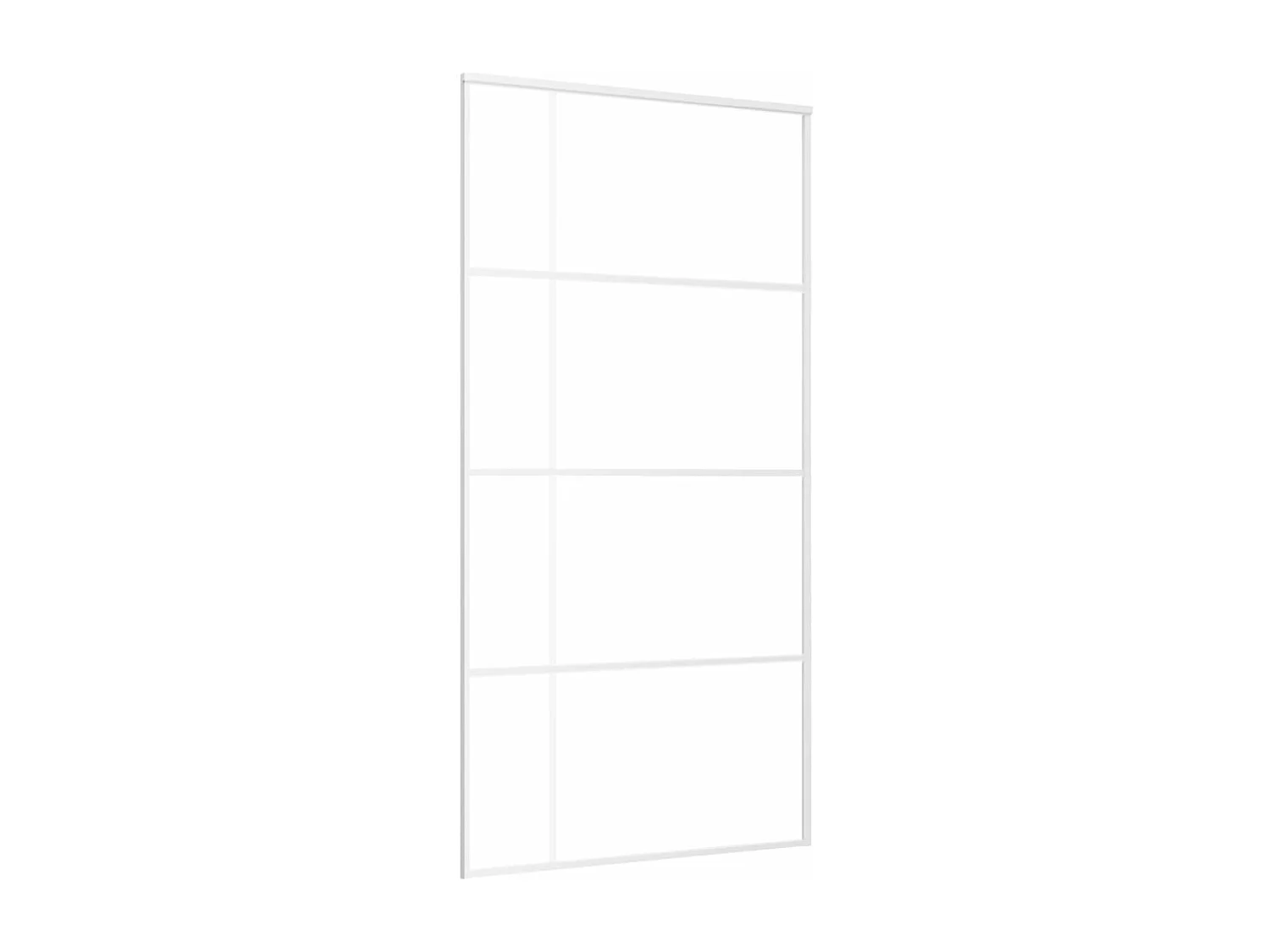 Porte coulissante Verre ESG et aluminium 102,5x205 cm Blanc FR765754