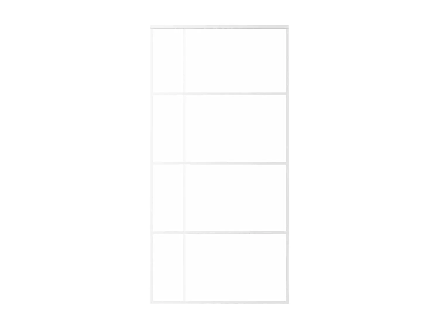 Porte coulissante Verre ESG et aluminium 102,5x205 cm Blanc FR765754