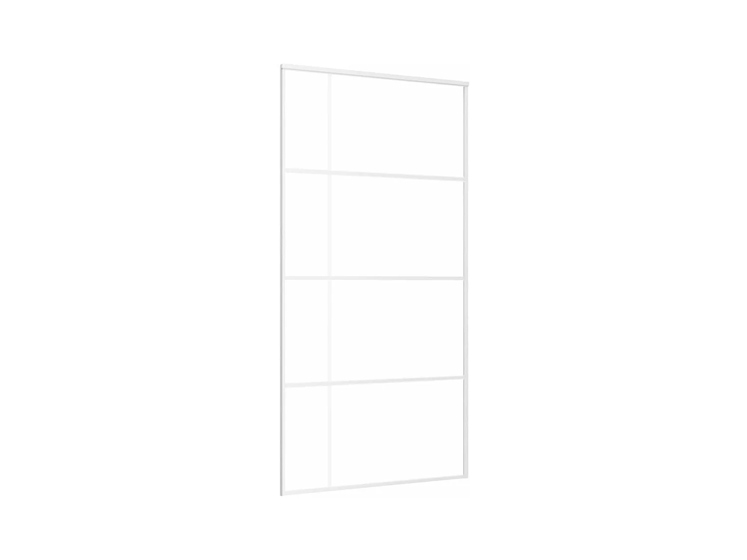 Puerta corredera ESG vidrio y aluminio blanca 102,5x205 cm ES982499