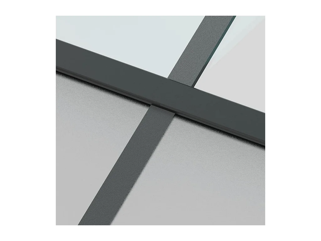 Porte coulissante noir 102,5x205 cm verre trempé aluminium FR209705