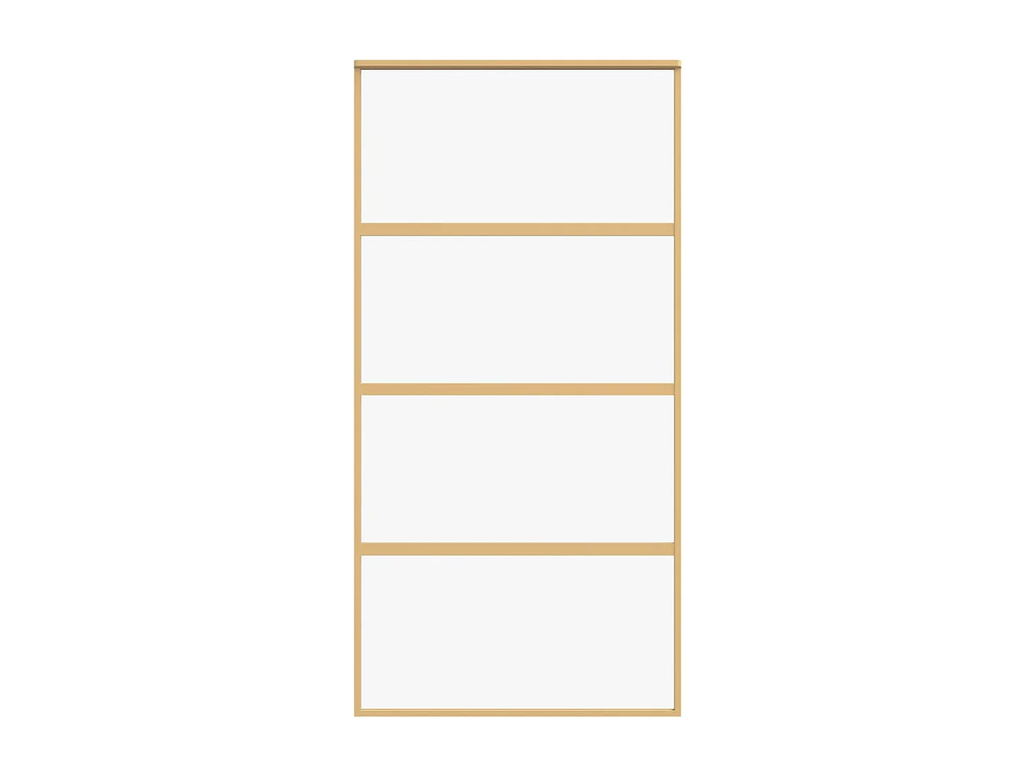 Porte coulissante doré 102,5x205cm verre ESG clair et aluminium FR739032