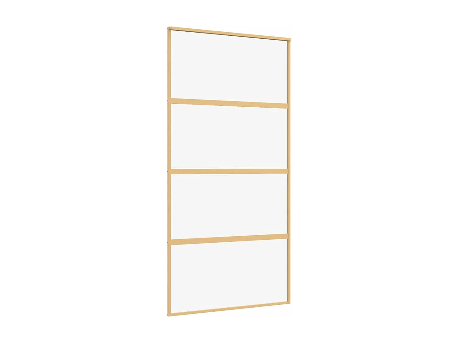 Porte coulissante doré 102,5x205cm verre ESG clair et aluminium FR739032