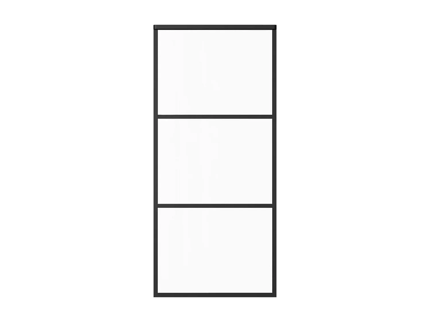 Porte coulissante et quincaillerie Verre et Aluminium 90x205 cm FR921188