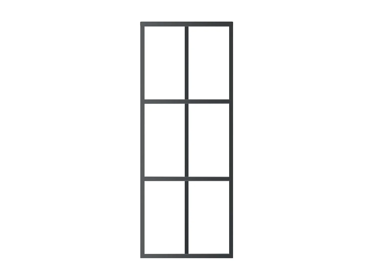 Porte coulissante Verre ESG et aluminium 76x205 cm Noir FR161109