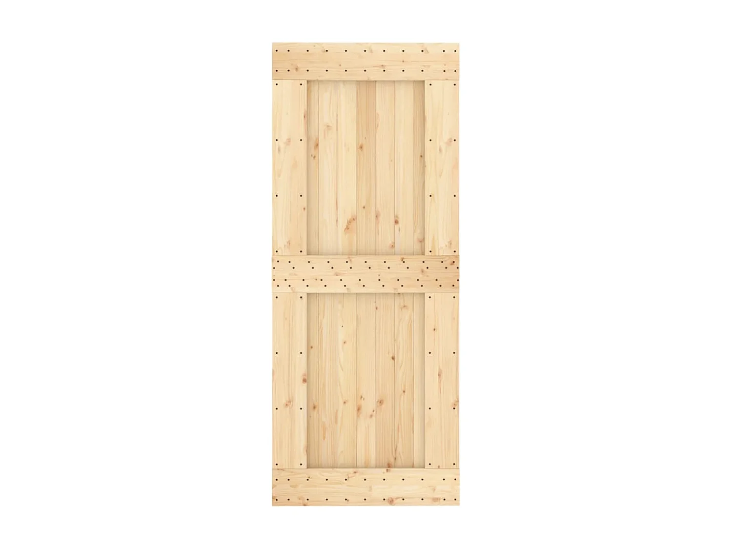 Porta de correr com ferragens 85x210 cm madeira de pinho maciça PT115148