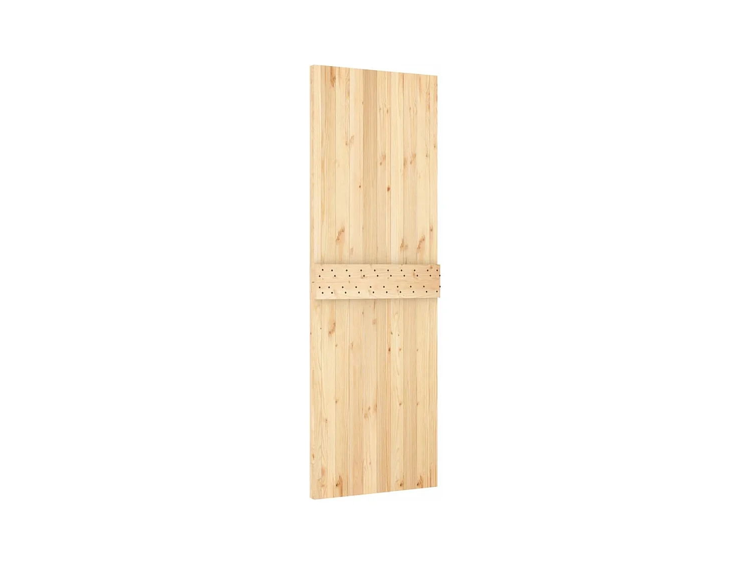 Puerta corredera con herrajes madera maciza de pino 70x210 cm ES363042