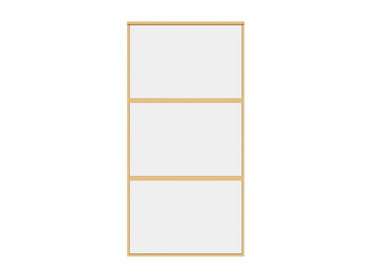 Porte coulissante doré 102,5x205cm verre ESG clair et aluminium FR990938