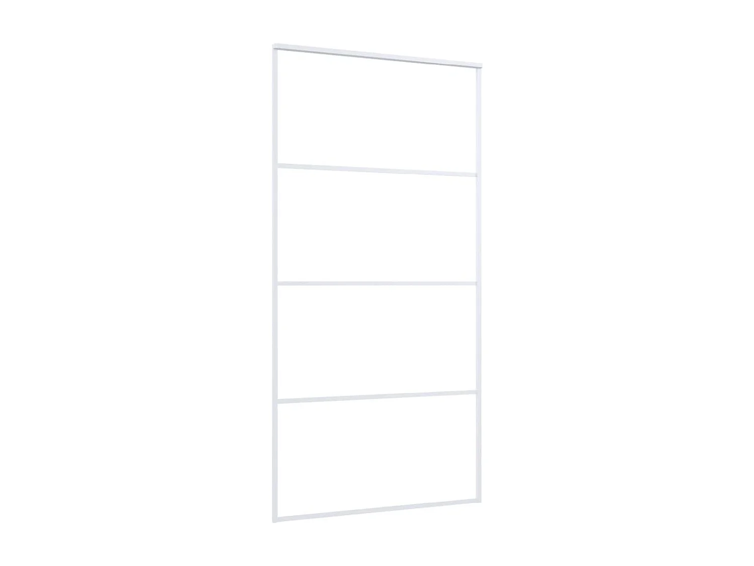 Schuifdeur 102,5x205 cm mat ESG-glas en aluminium wit BE239011