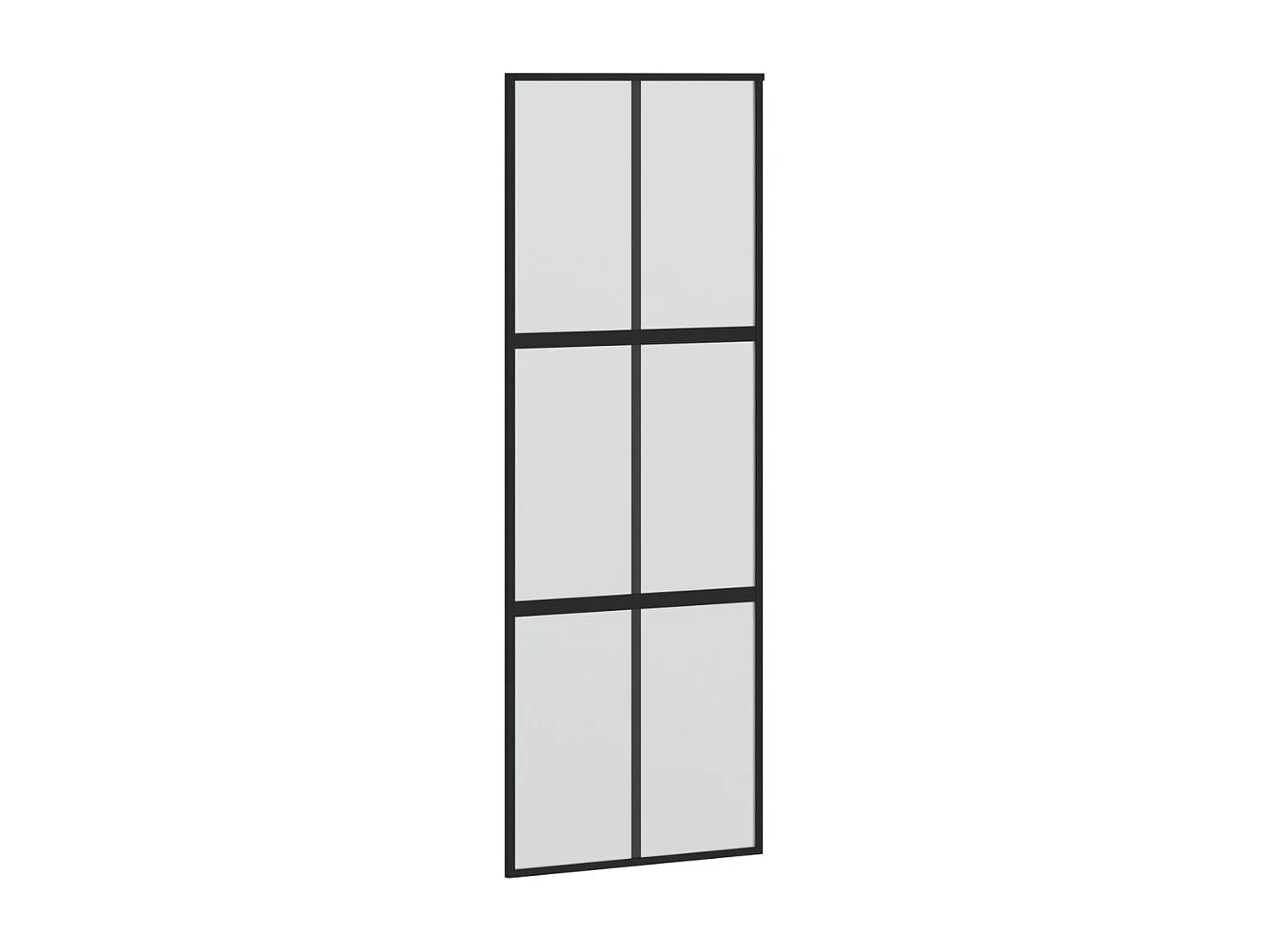 Porte coulissante noir 76x205 cm verre trempé aluminium FR546592